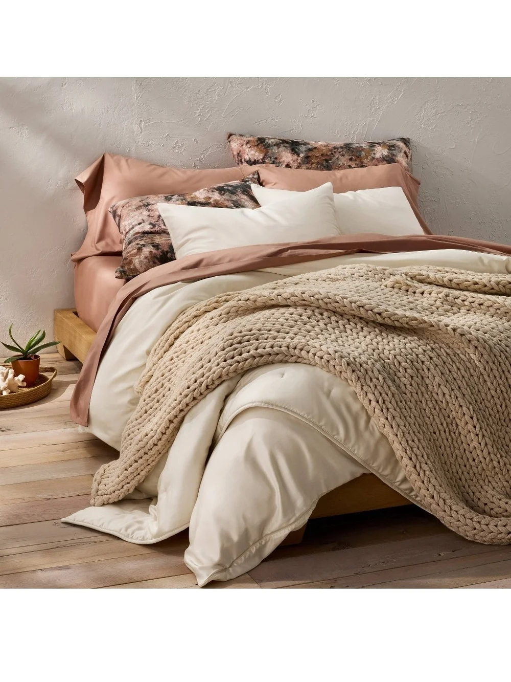 Casaluna Full Queen Luxury Rayon Bamboo Duvet Set Natural Cooling